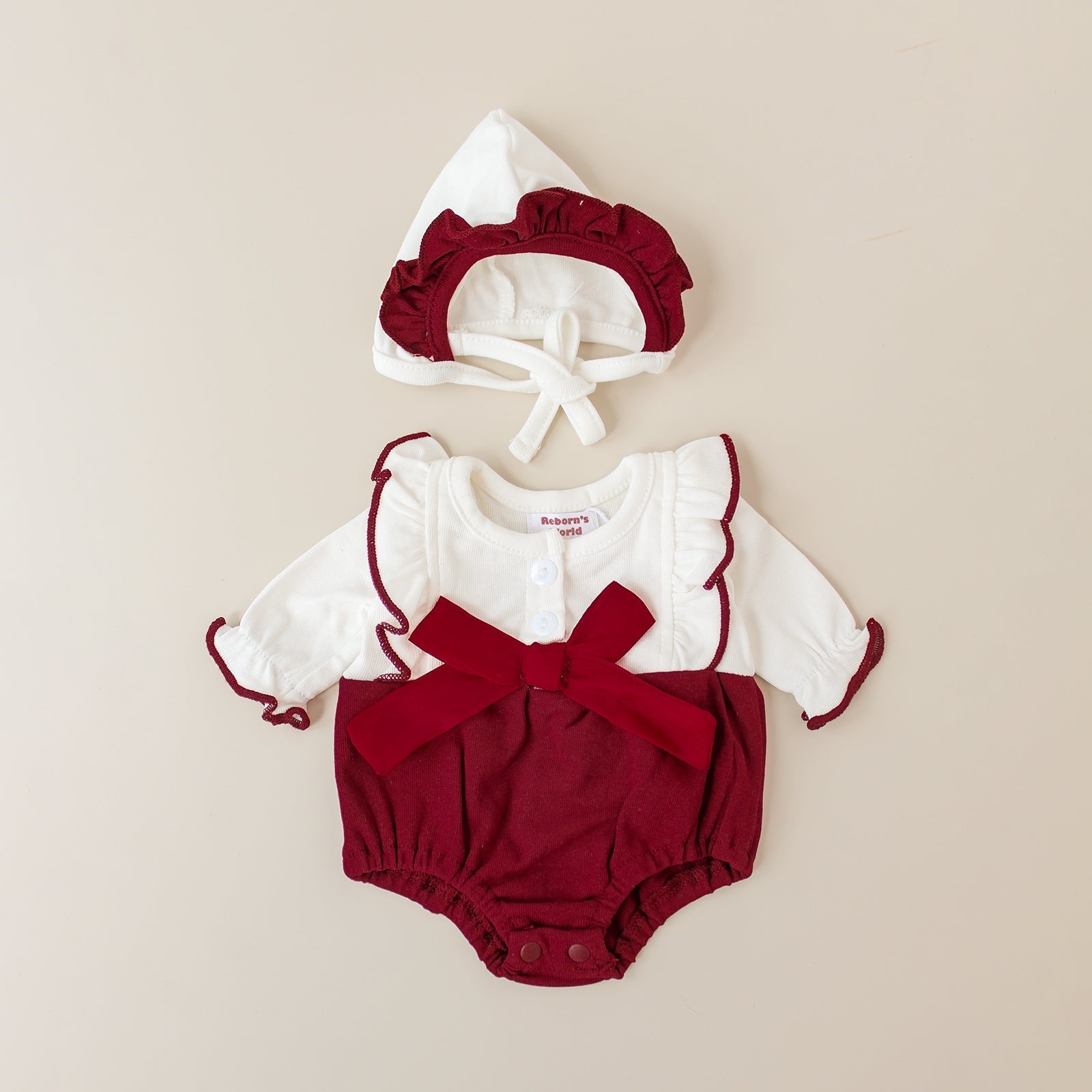 Ropa manga corta roja - Reborn de 36 a 45 cm